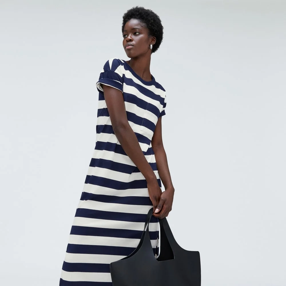 The Organic Weekend Maxi Dress | Navy / Canvas (5)