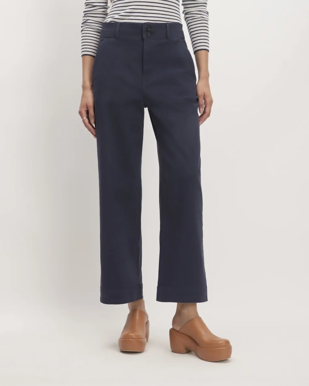 The Organic Wide-Leg Pant | Navy (4)