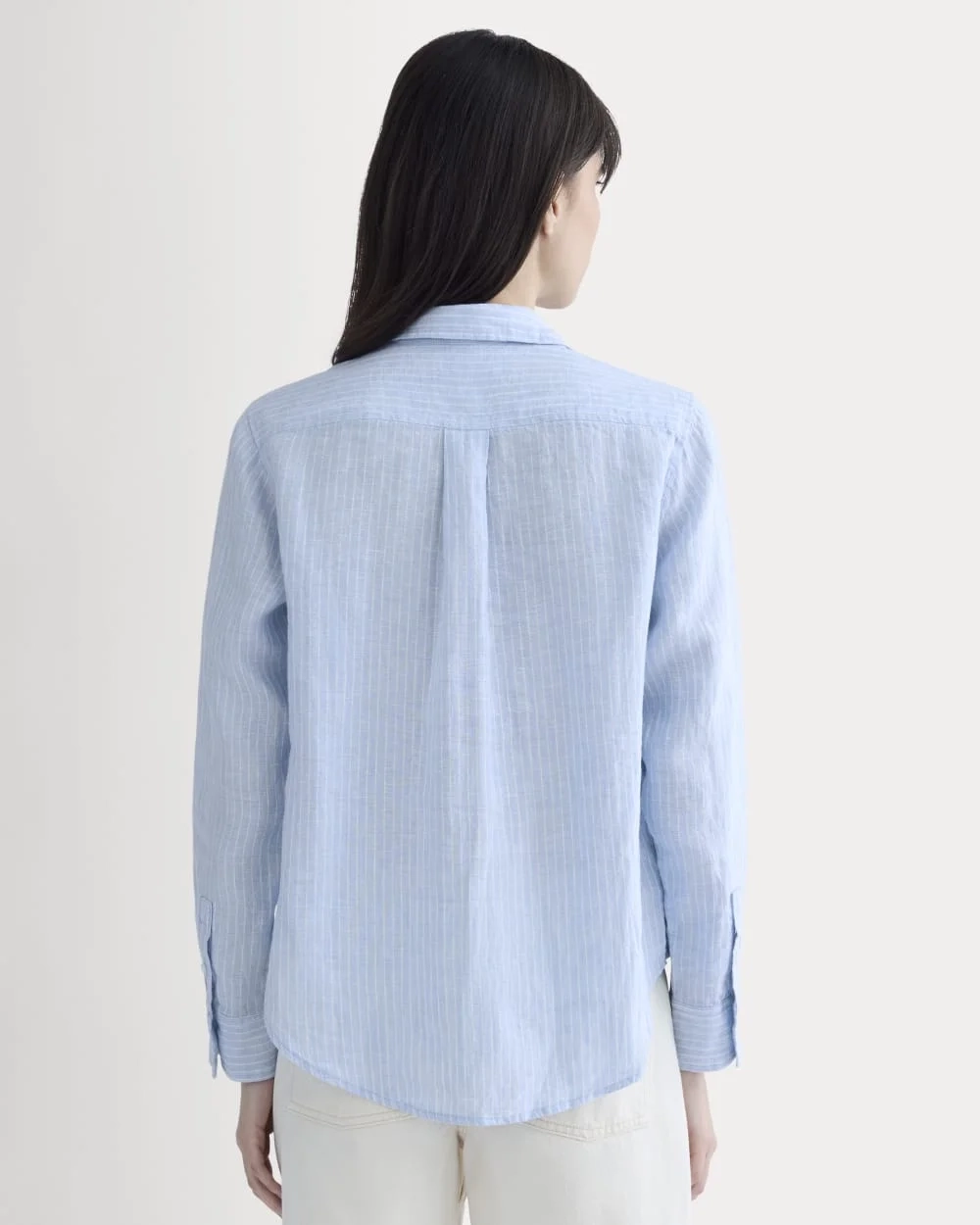 The Must-Have Shirt in Linen | Sky Blue / White (6)