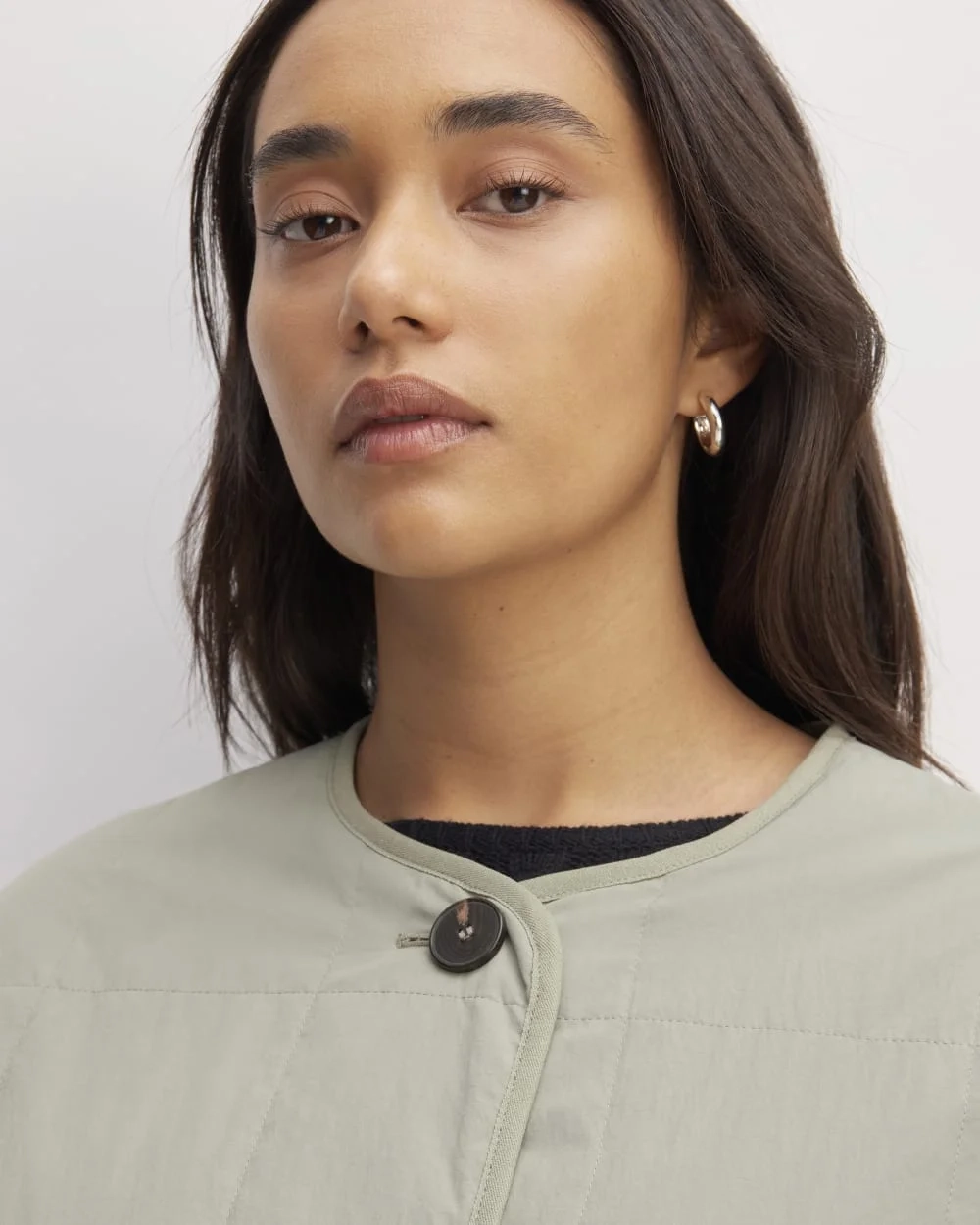 The ReNew Quilted Long Liner | Sage Green (6)