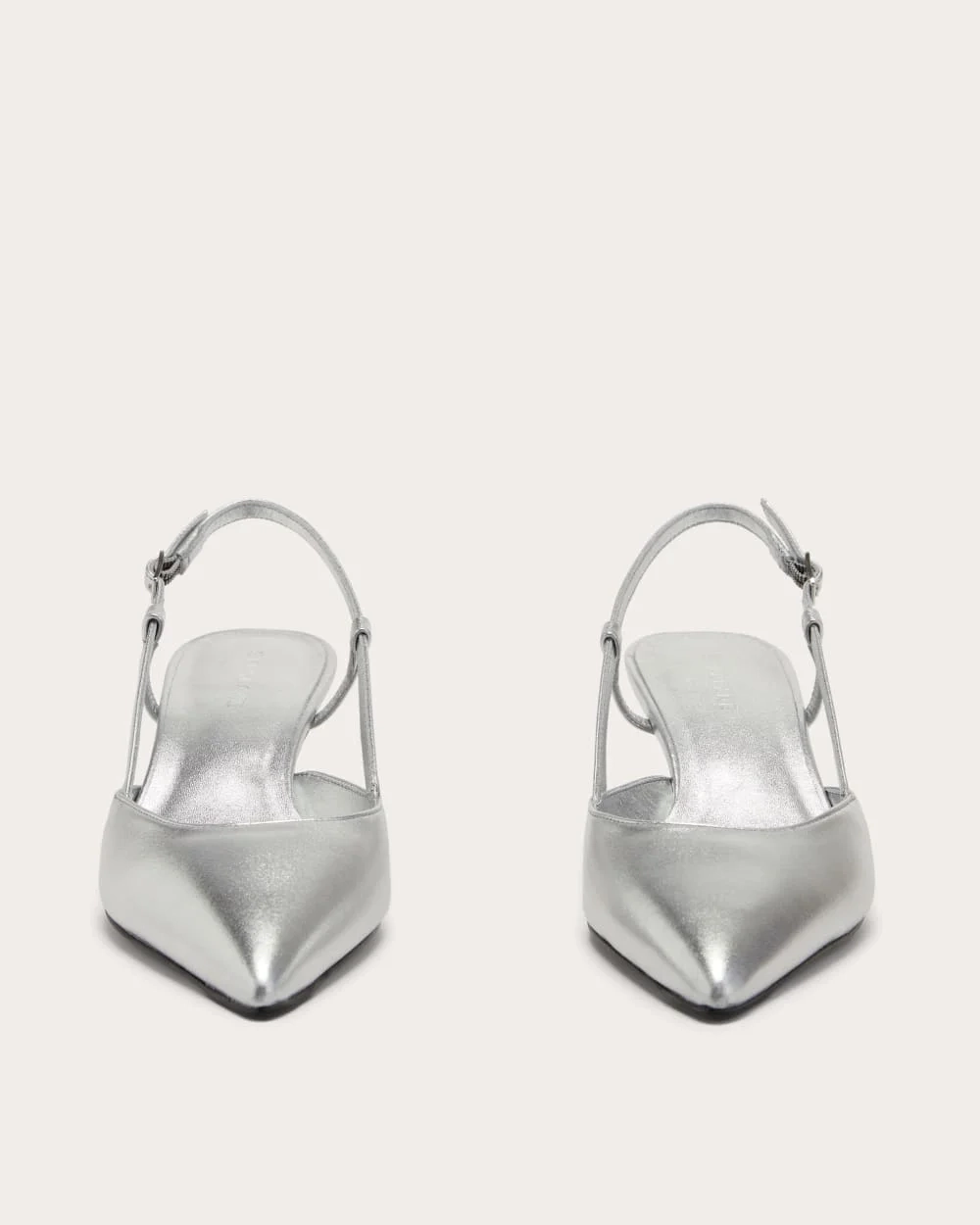 The Studio Slingback Heel | Silver (2)