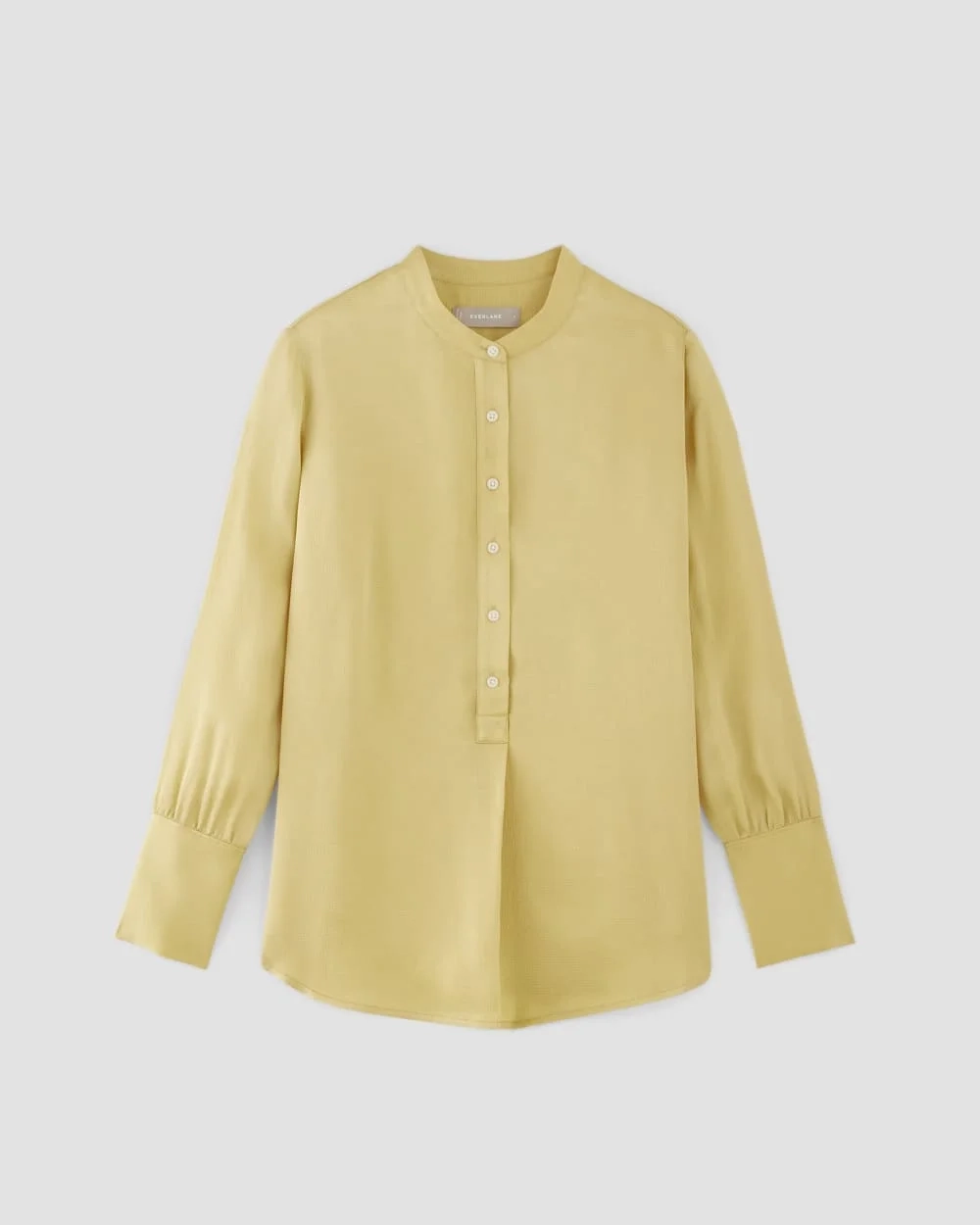 The Hammered Satin Popover Shirt | Raffia (5)