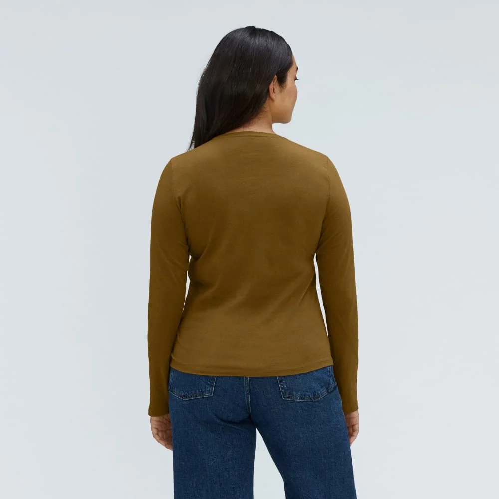 The Organic Cotton Long-Sleeve Crew | Tapenade (4)