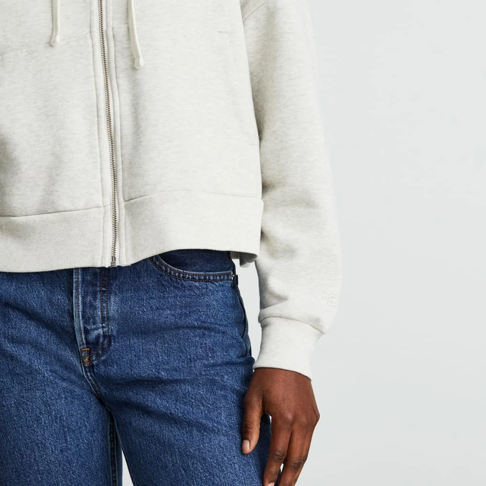 The Track Organic Cotton Hoodie | Light Heather Grey (5)