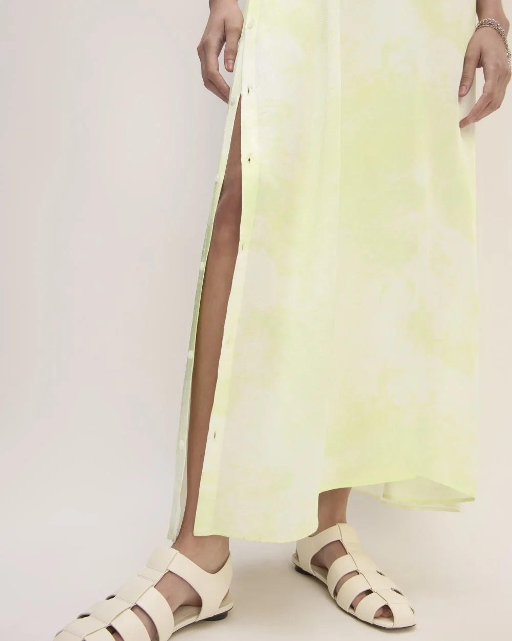 The Everlane x Marques' Almeida Satin Tie-Dye Dress | Seafoam Tie-Dye (2)