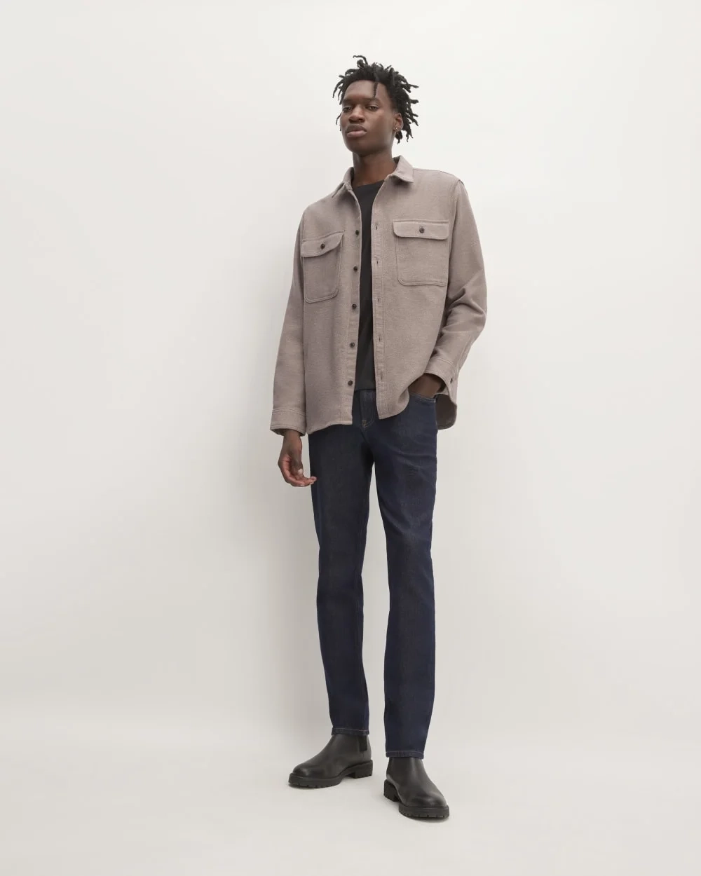 The Heavyweight Overshirt | Uniform | Heathered Brown (4)