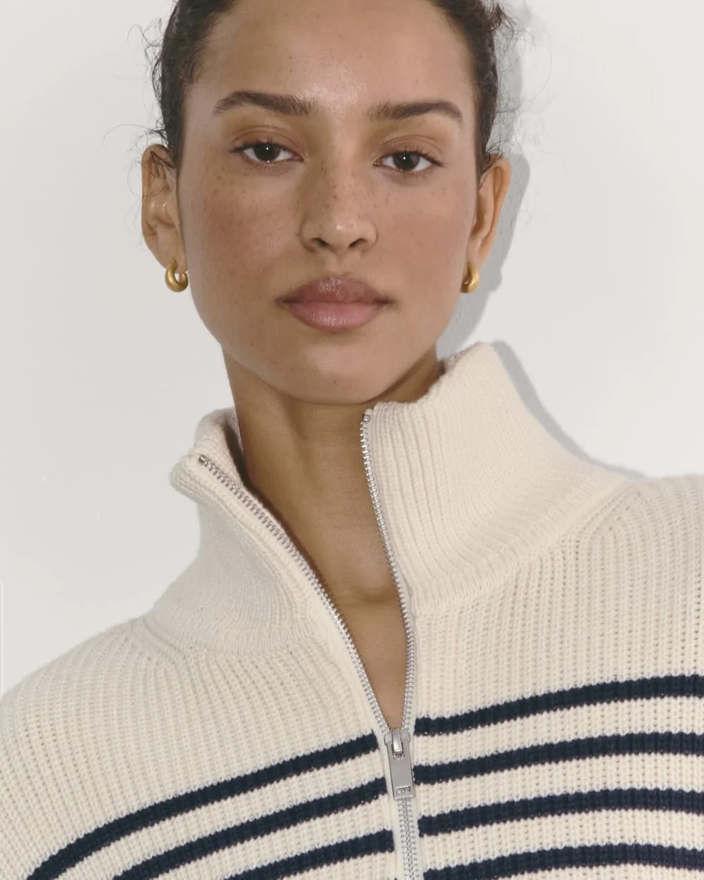 The Half-Zip in Everyday Cotton | Canvas / Navy (4)