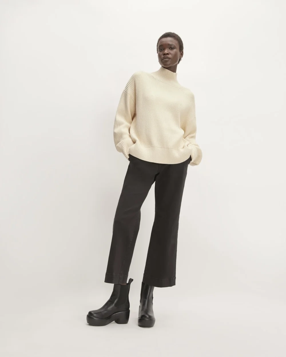 The Organic Cotton Ribbed Turtleneck | Canvas (3)