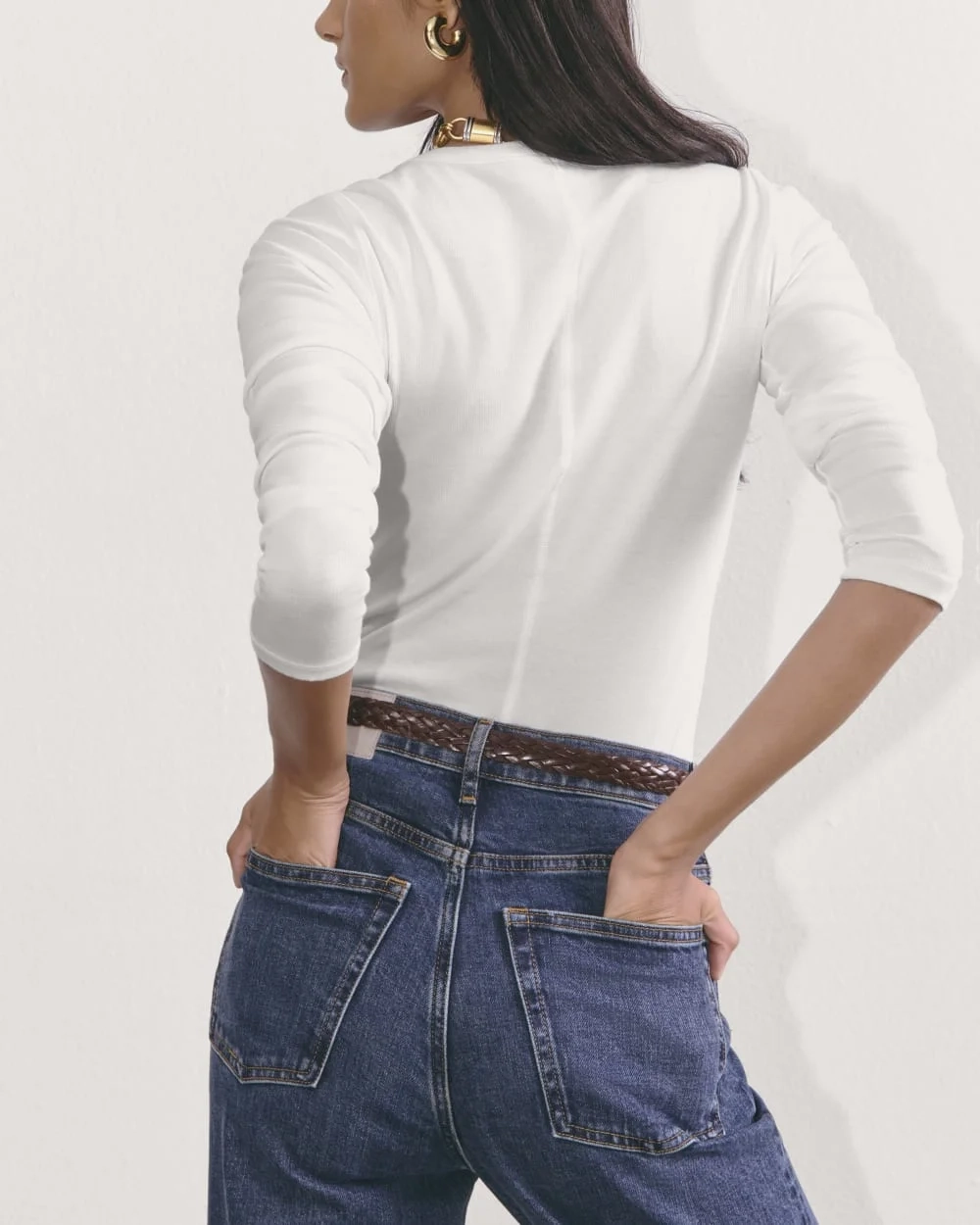 The Luxe Rib Henley | White (6)