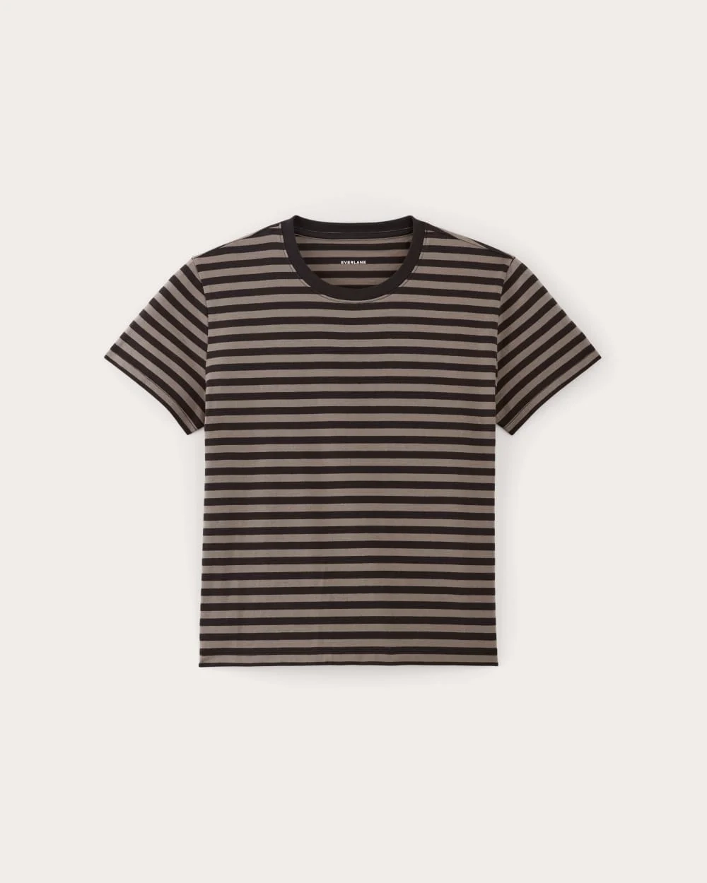 The Box-Cut Tee in Essential Cotton | Artist Clay / Black | No Pocket (3)