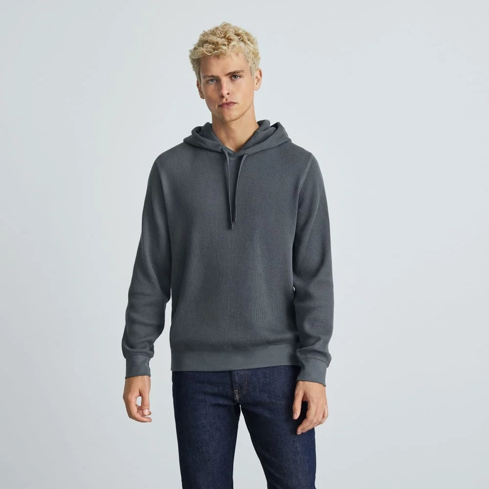 The Waffle-Knit Hoodie | Slate (4)