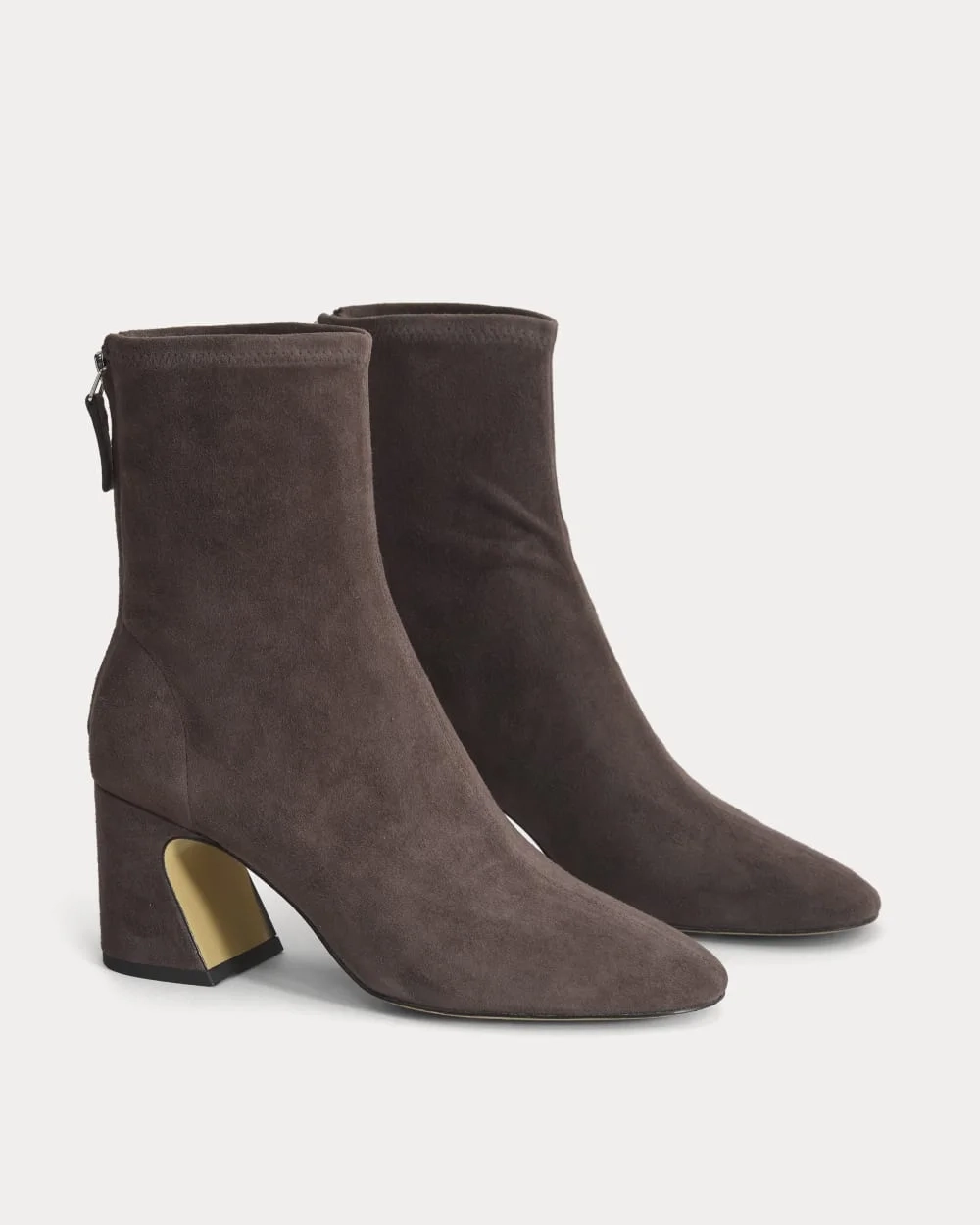 Leather Curved-Heel Boot | Dark Chocolate (3)