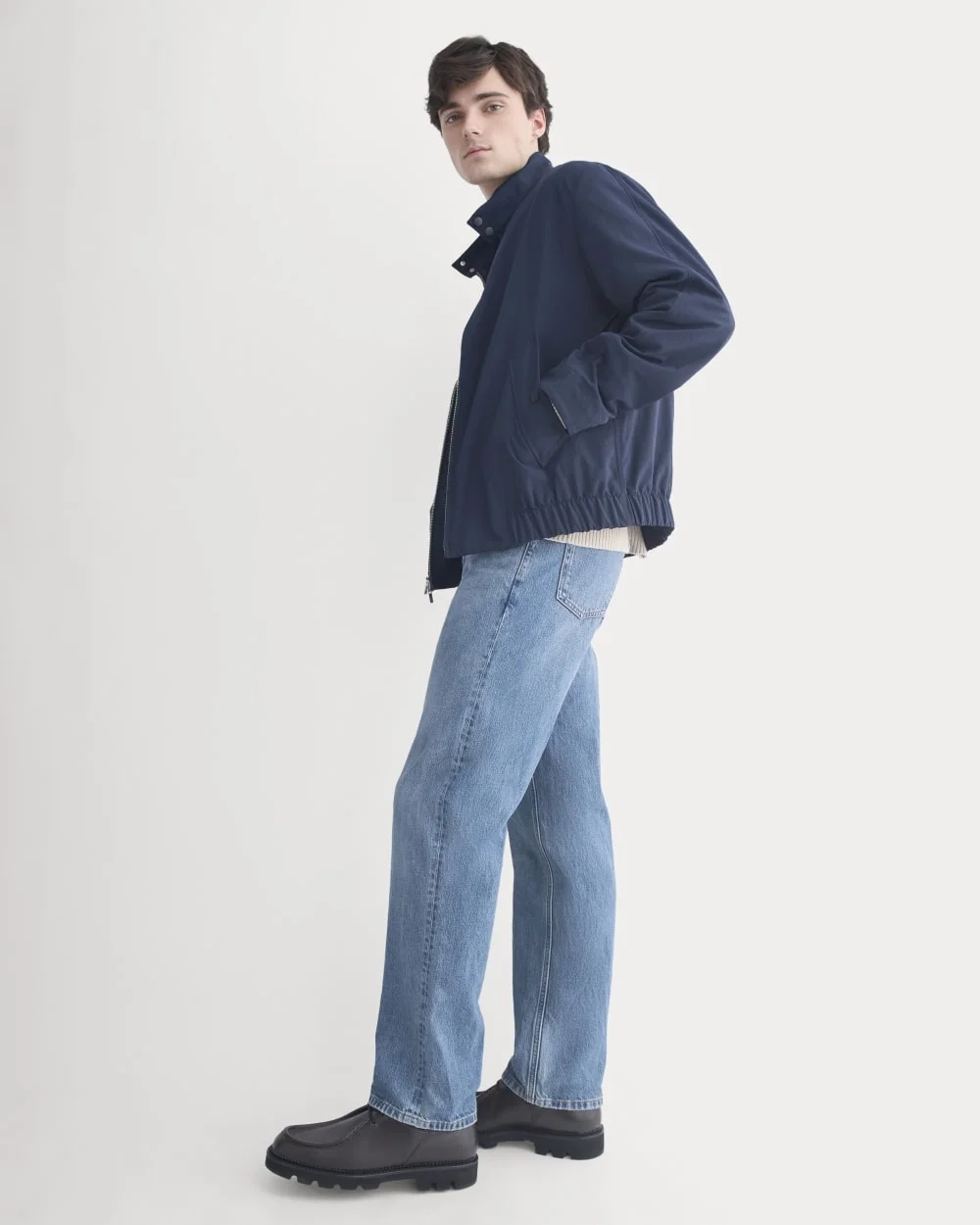 Re:Cycled Nylon Harrington Jacket | Deep Navy (6)