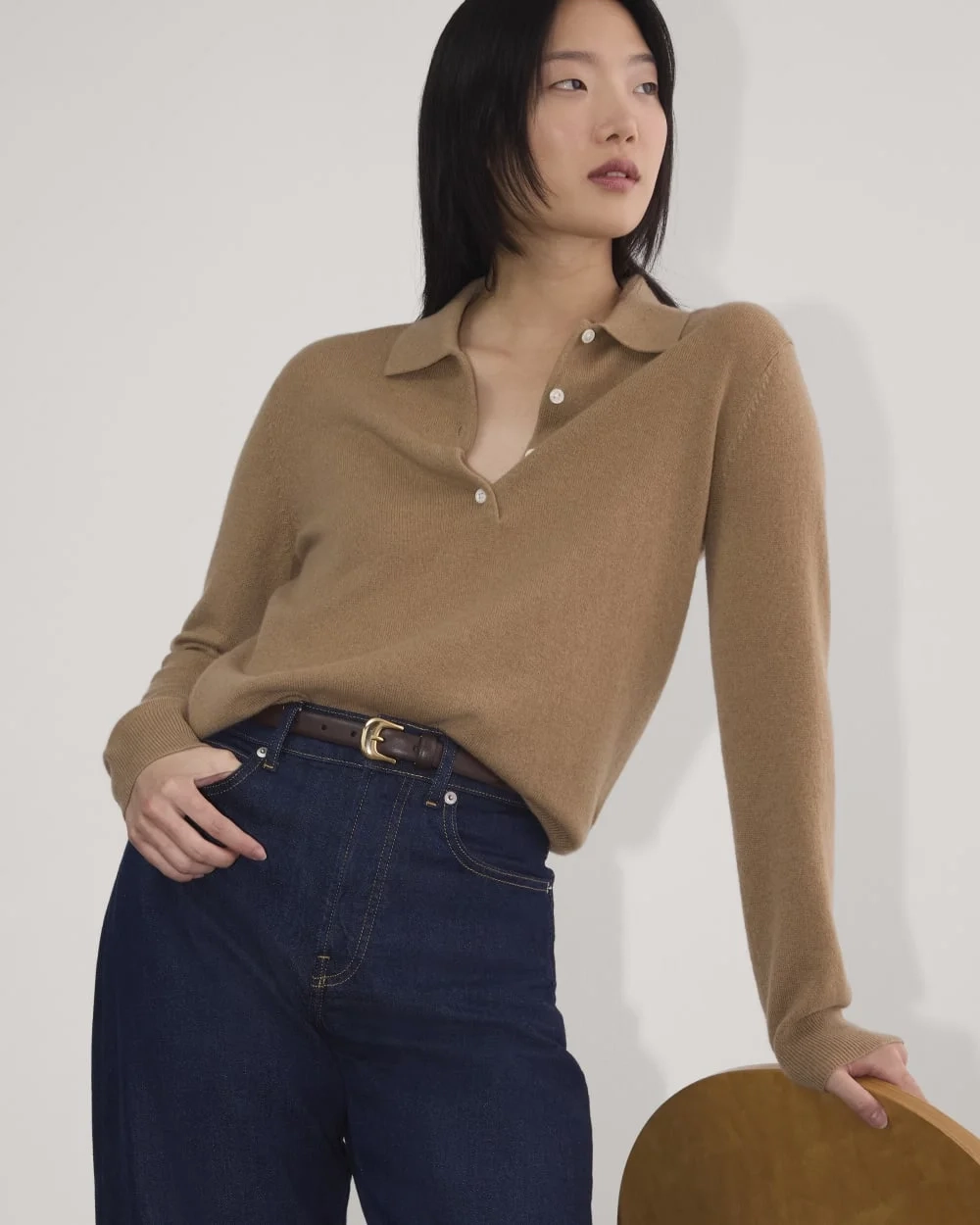 The Classic Polo in Cashmere | Tiger's Eye (3)