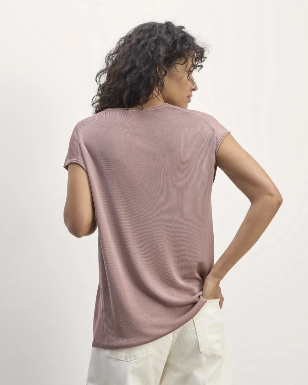 The Oversized Knit Top | Dusty Rose (2)