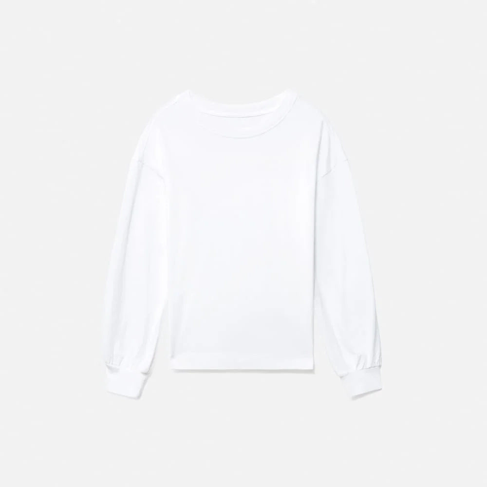 The Organic Cotton Long-Sleeve Tee | White