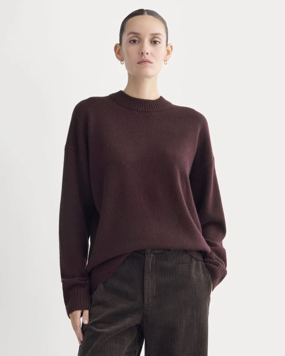 Cashmere Boyfriend Sweater | Wine (4)