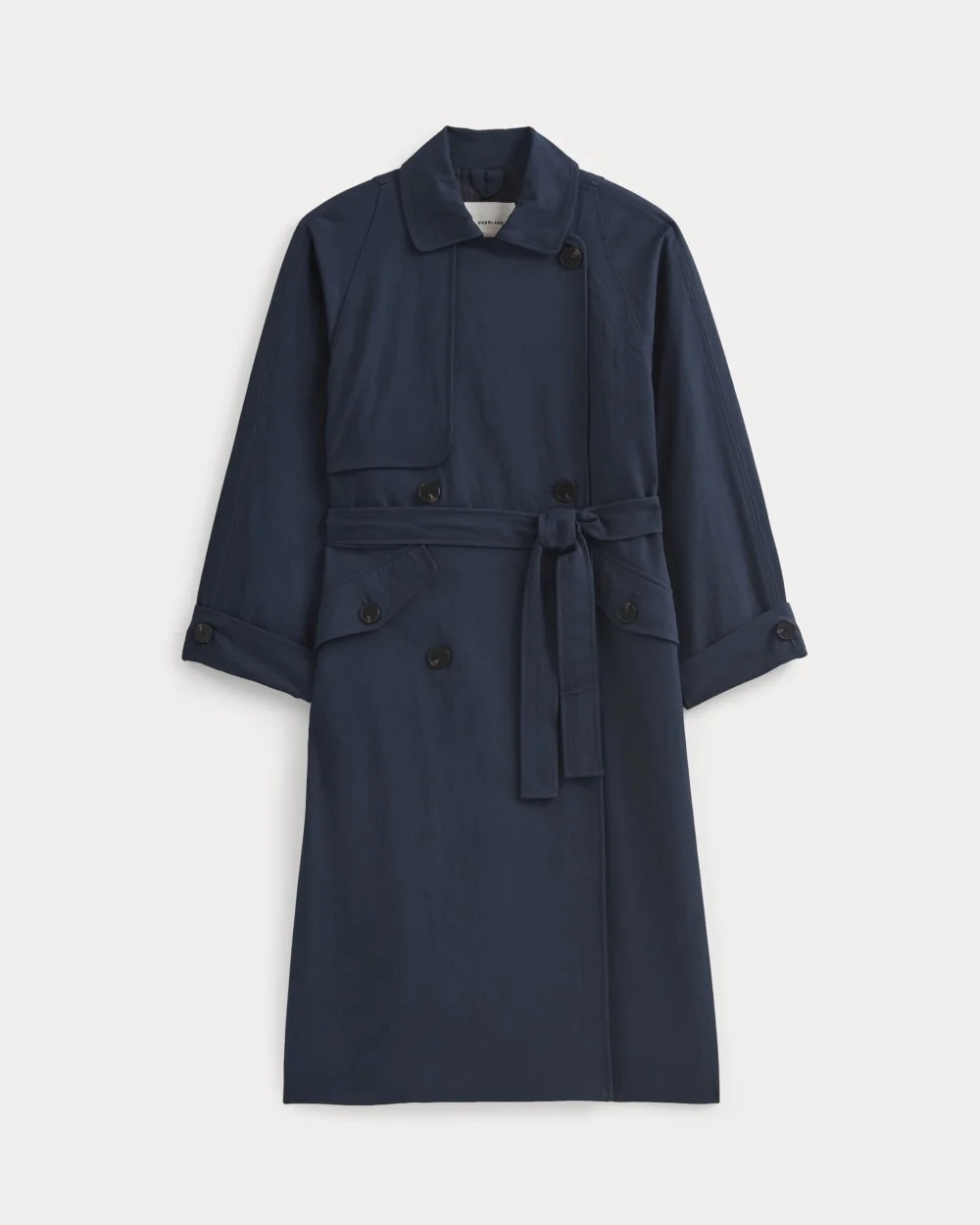 Drapey Twill Trench | Navy (3)