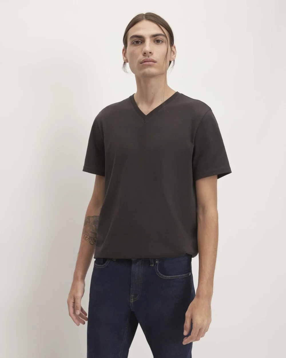 The Organic Cotton V-Neck Tee | Black