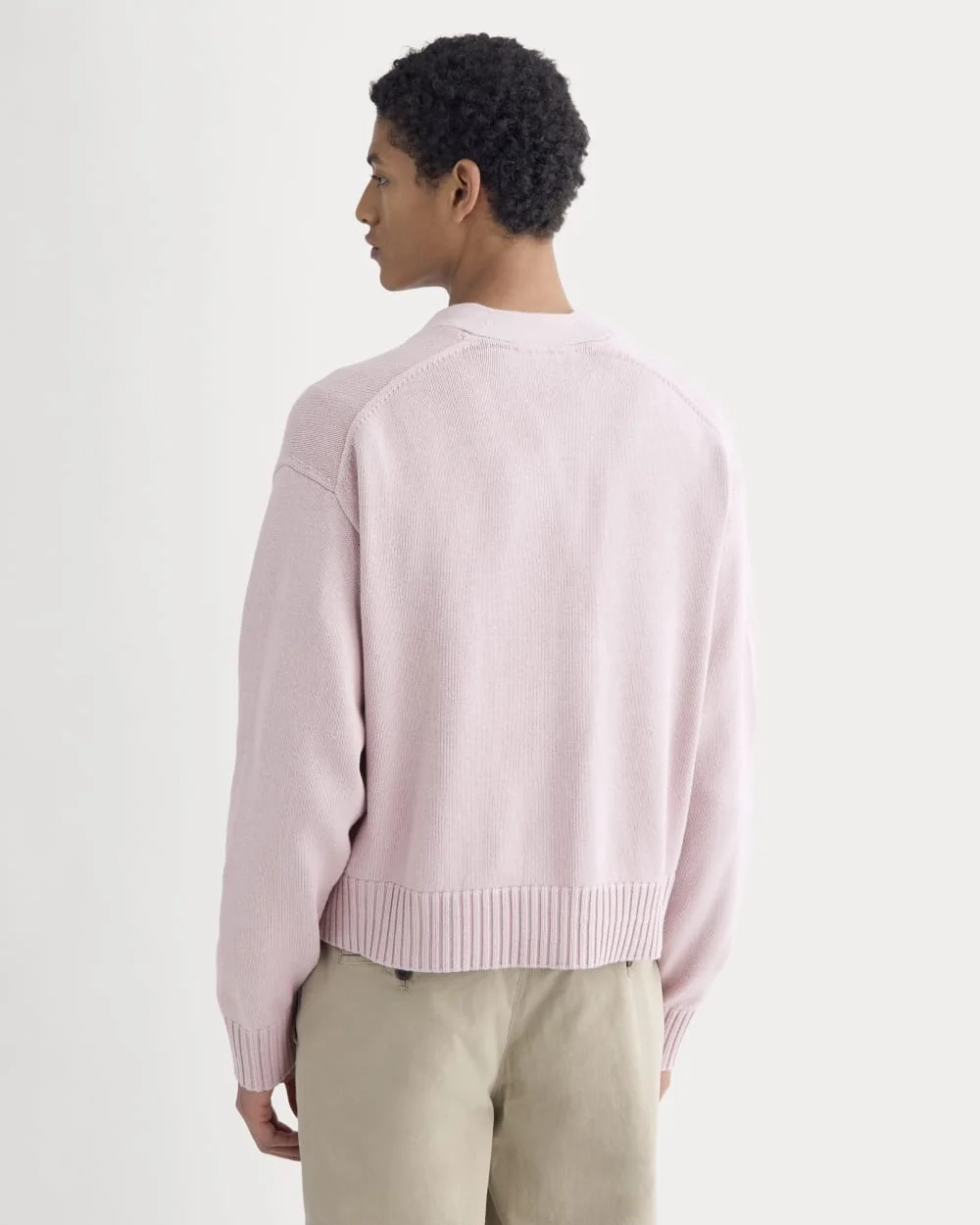 Cropped Cardigan in Everyday Cotton | Burnished Lilac (5)