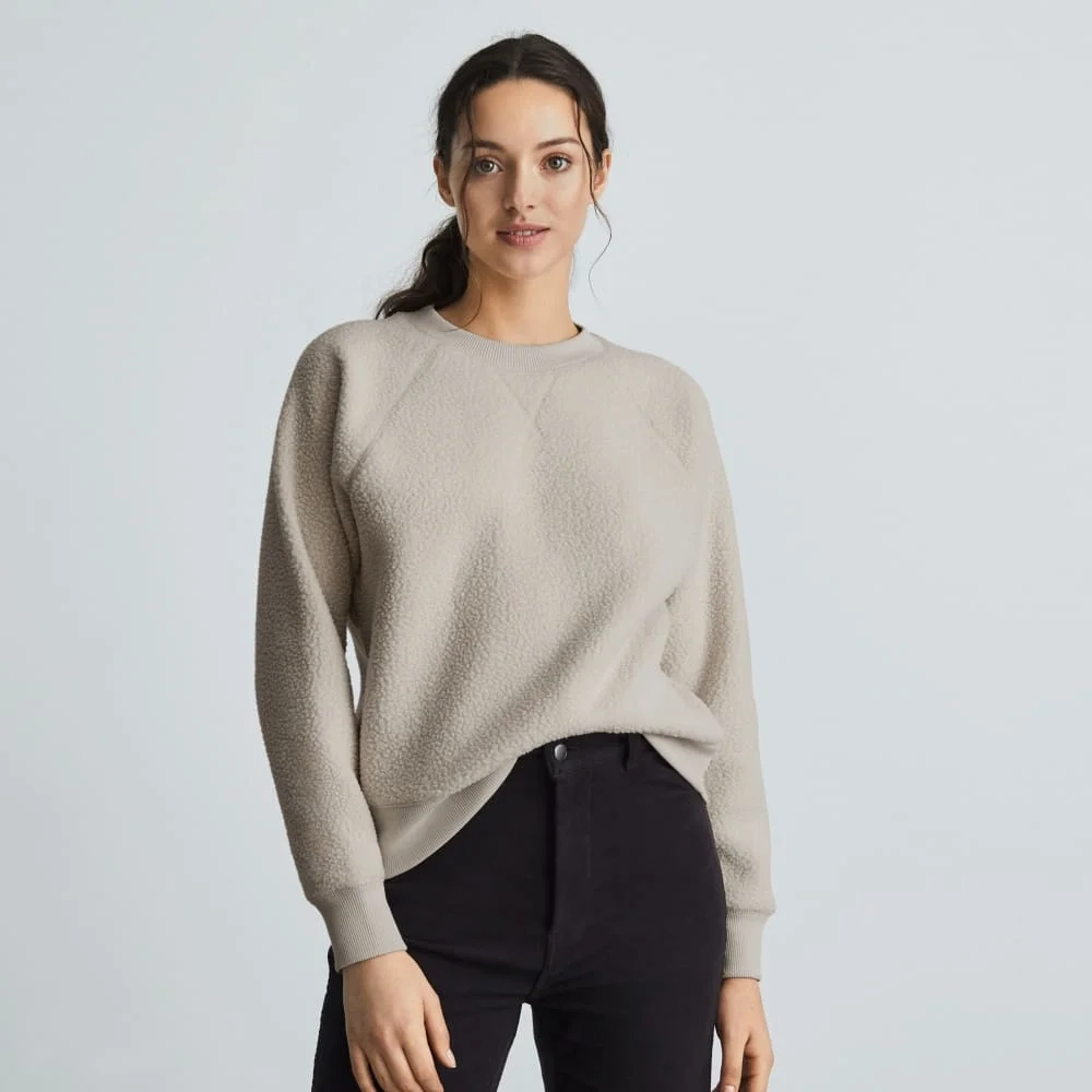 The ReNew Fleece Raglan Sweatshirt | Sandstone (3)
