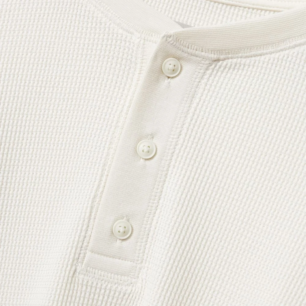 The Organic Cotton Waffle Henley | Bone (3)