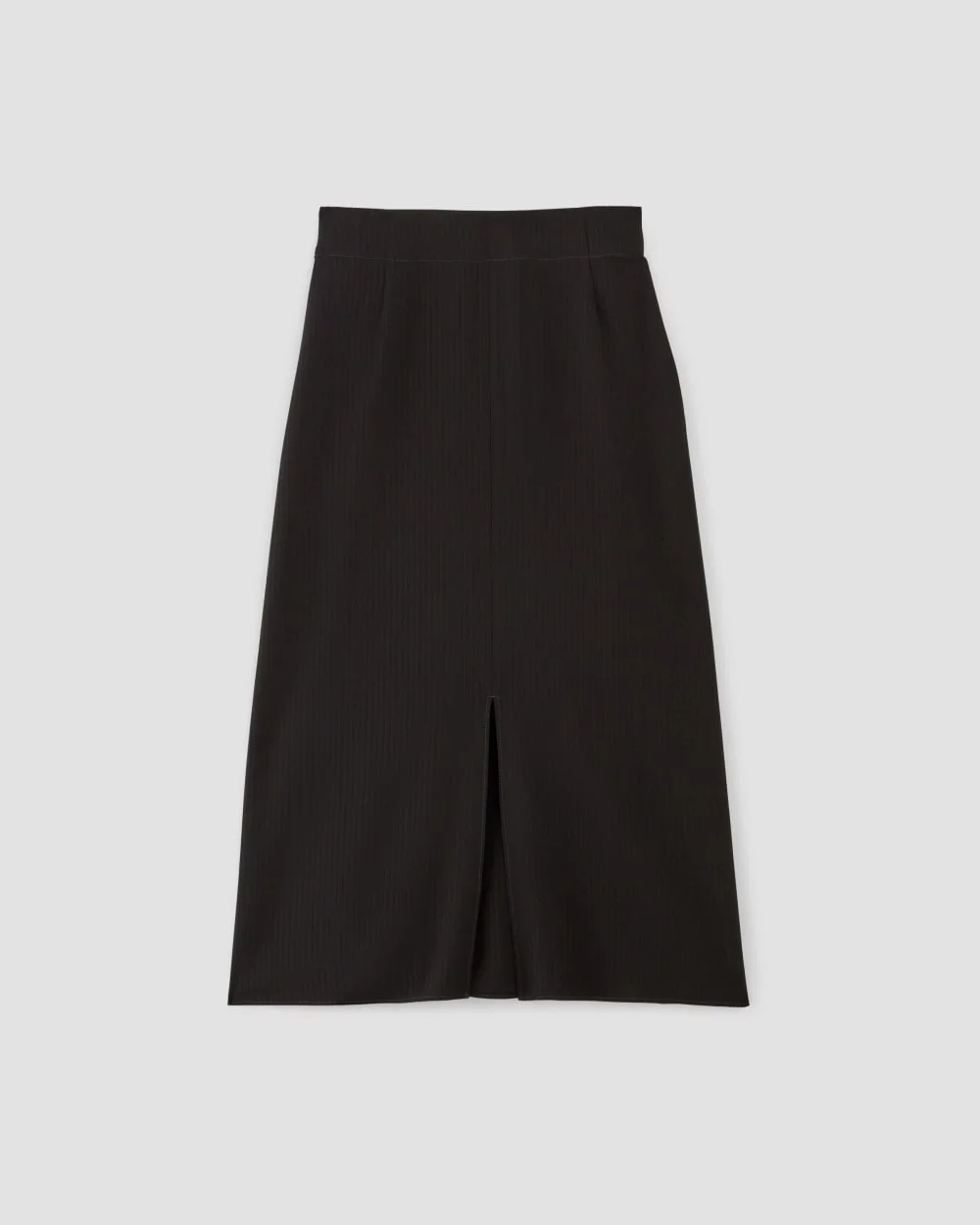 The Mini Jacquard Stripe Slip Skirt | Black (5)