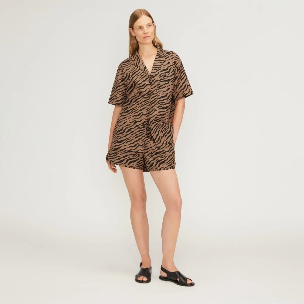 The Poplin Boxer Short | Tiger Stripe Toasted Coconut (5)