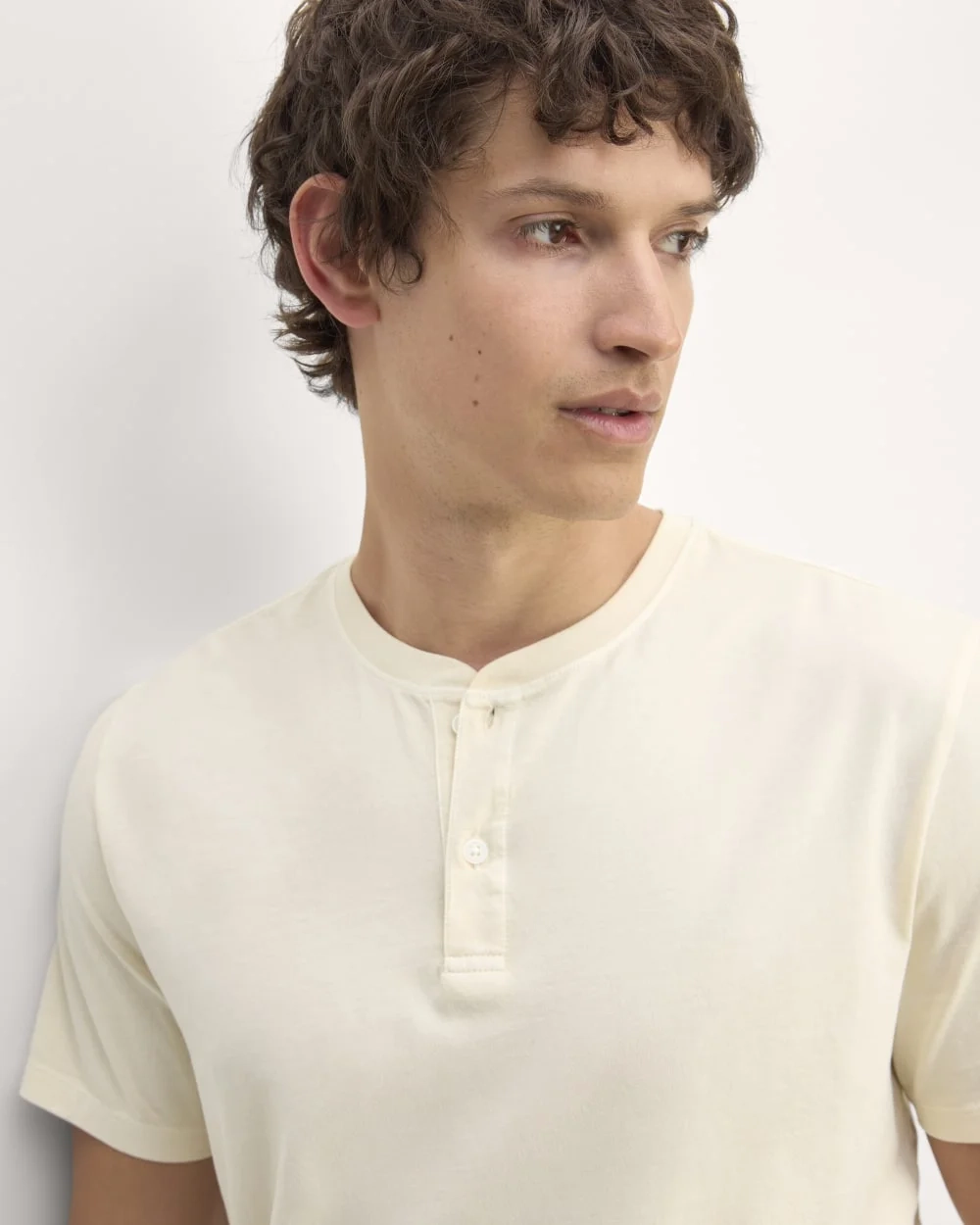The Essential Organic Garment-Dyed Henley | Parchment (5)