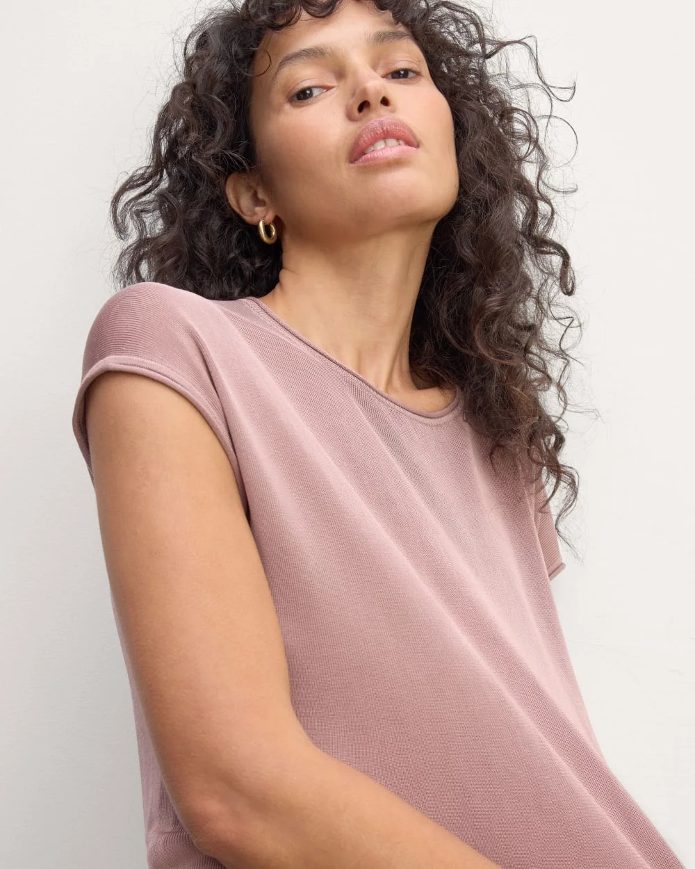 The Oversized Knit Top | Dusty Rose (3)