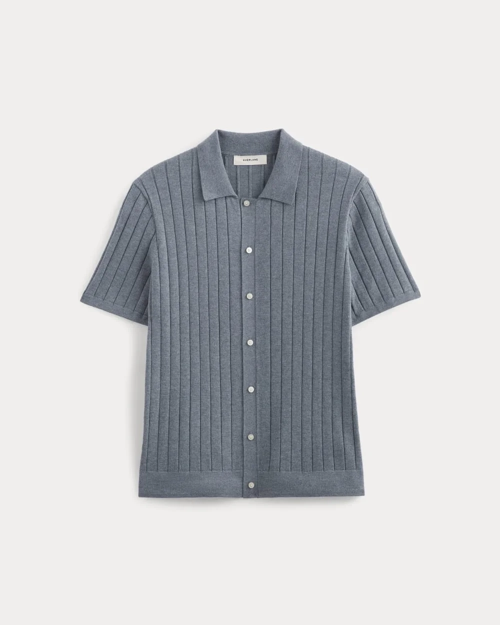 The No-Sweat Button-Down Polo | Heather Sage Blue (3)