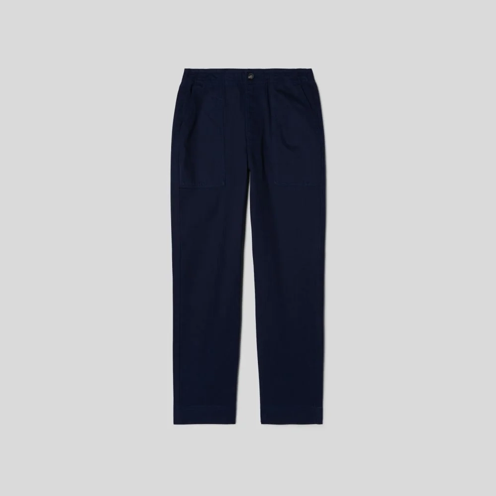 The Organic Cotton Herringbone Pant | Navy (4)