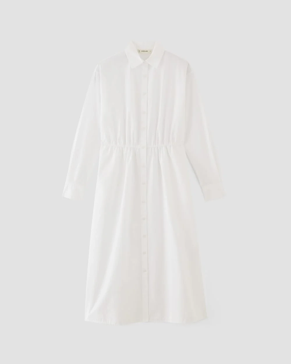 The Supima® Cotton Midi Shirt Dress | White (5)