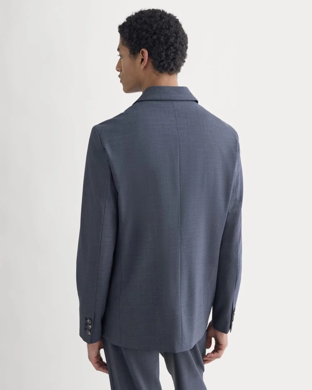 Tropical Wool Blazer | Heathered Navy (3)