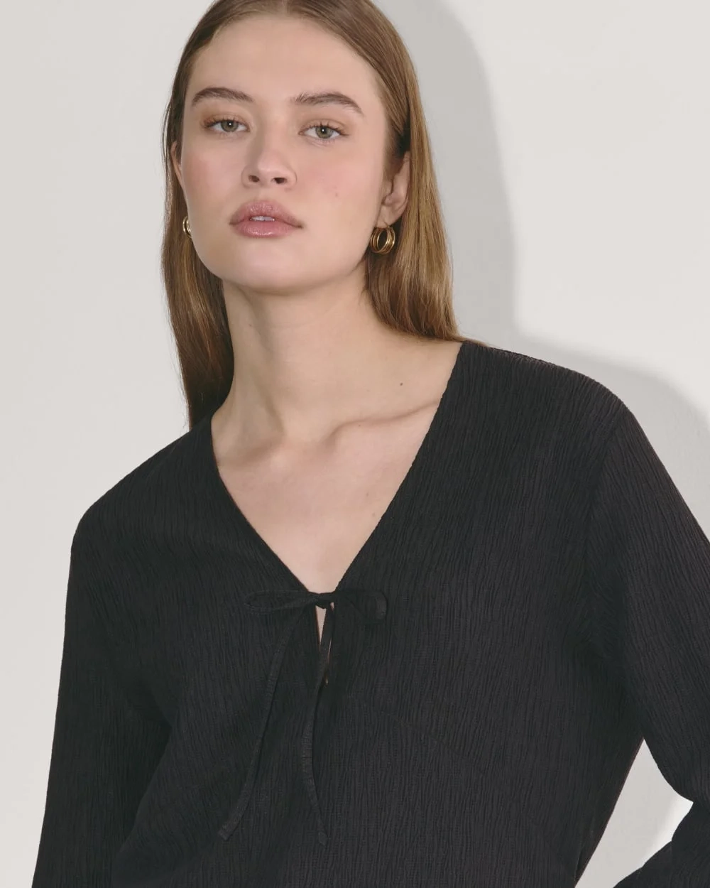 The Crinkle Long-Sleeve | Black (4)
