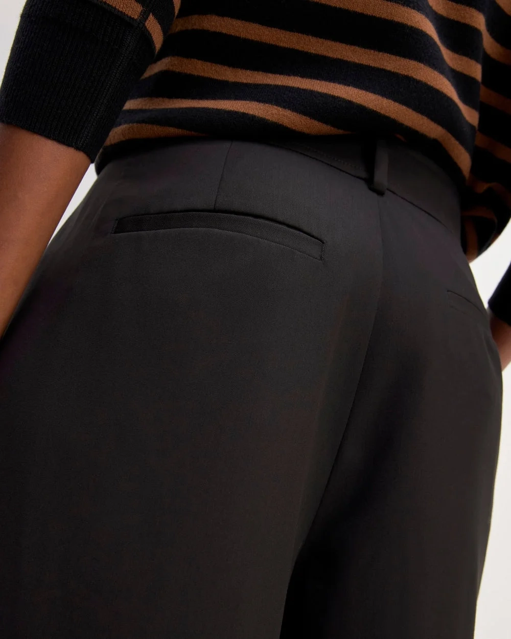 The Italian Wool Way-High® Drape Pant | Black (4)