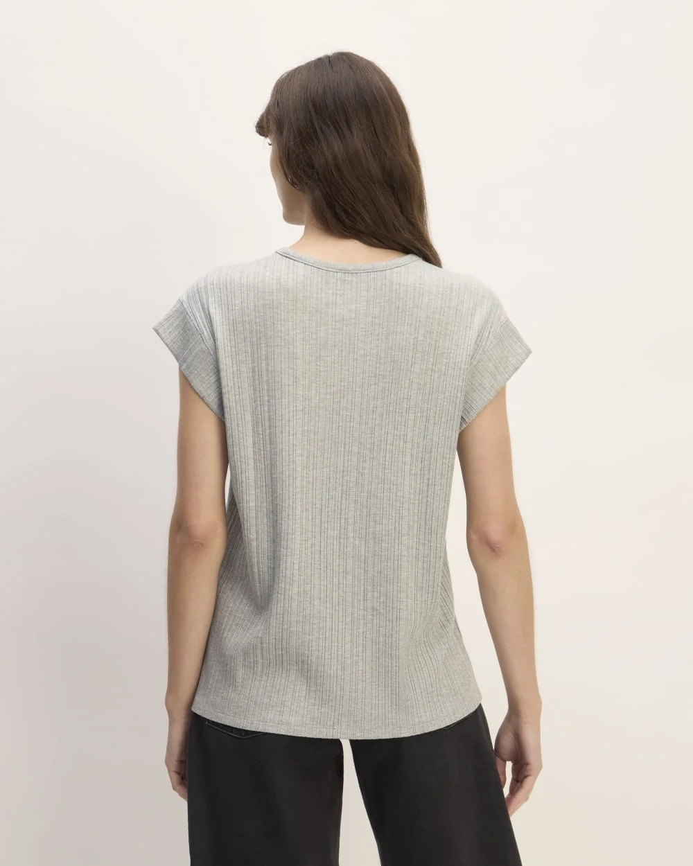 The Rib Muscle Tee | Heathered Grey (4)