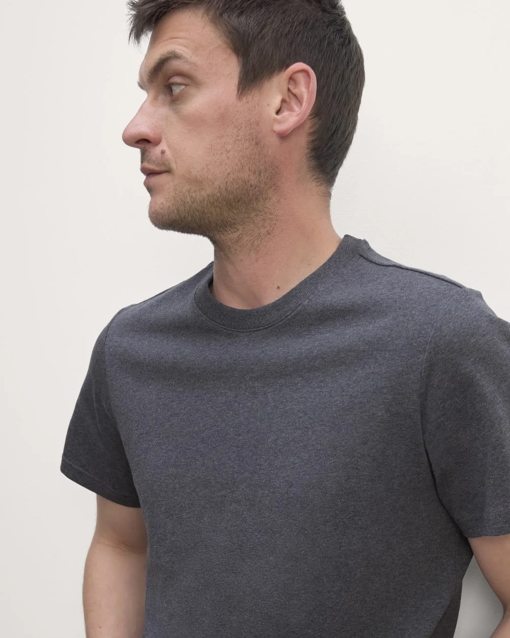 The Premium-Weight Crew | Uniform | Heather Deep Navy (2)
