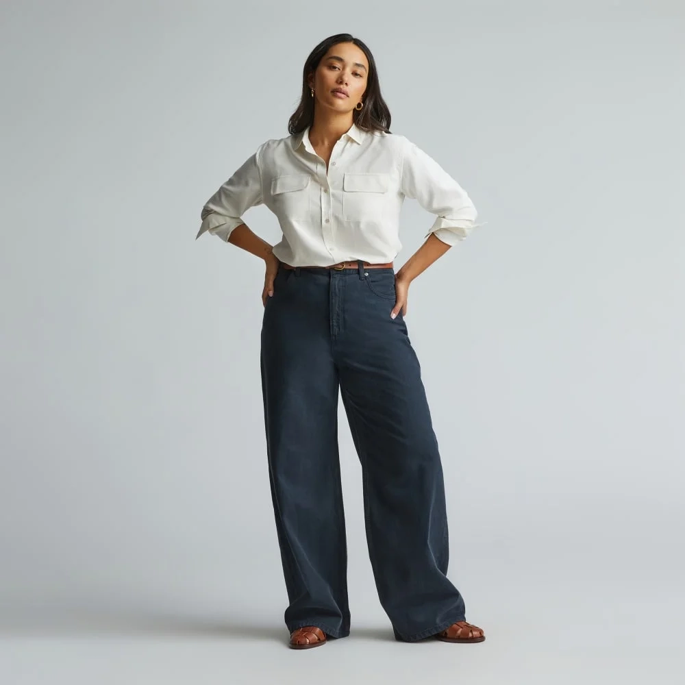 The Washable Silk Relaxed Shirt  | Bone (6)