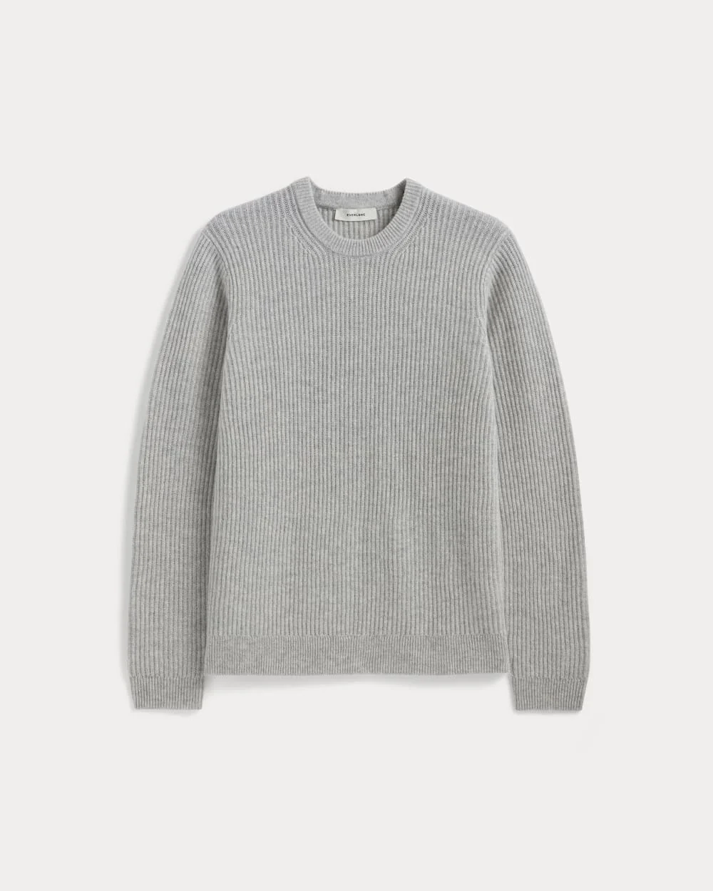 The Fisherman Crew in Wool Cashmere | Light Heather Grey (5)