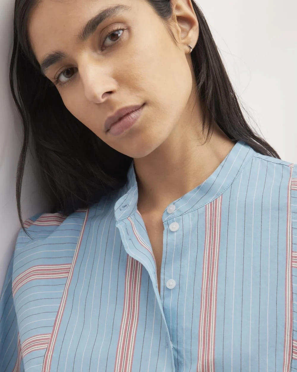 The Oversized Raglan Shirt | Parisian Blue / Black / Rusted Red / Bone (4)