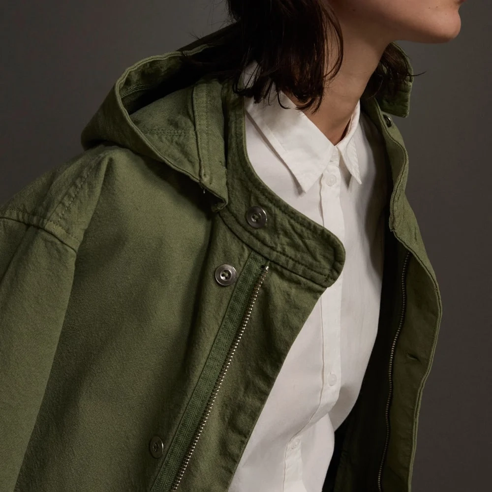 The Canvas Organic Cotton Parka | Forest Green (7)