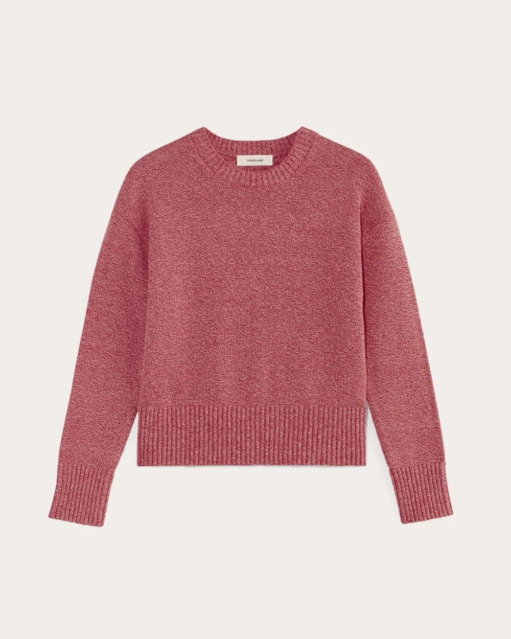 The Boxy Sweater in Everyday Cotton | Pink Peony / Classic Red (6)
