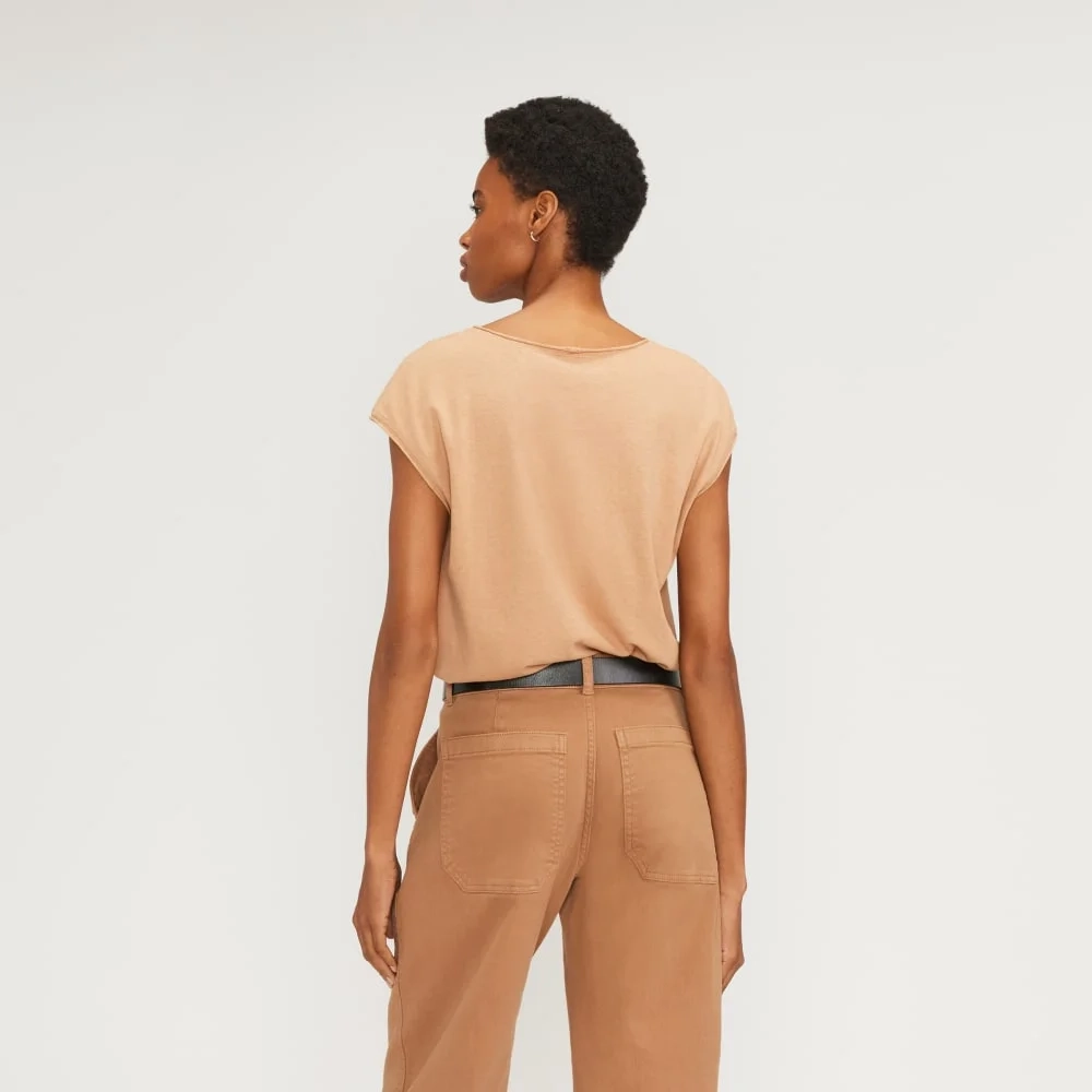 The Hemp Scoop-Neck Muscle Tee | Caramel (4)