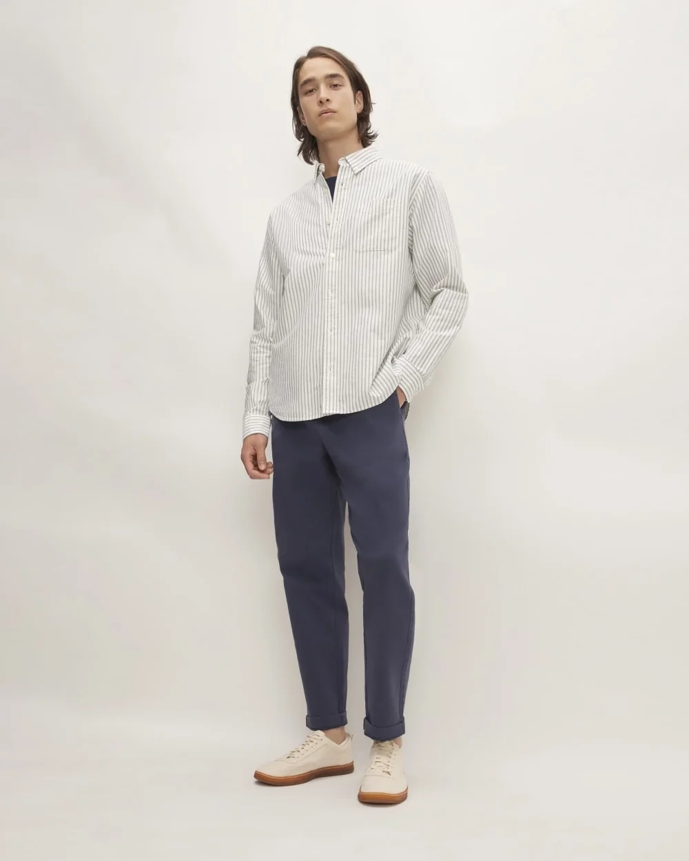 The Classic Oxford Shirt | Bone/Navy | Standard (4)