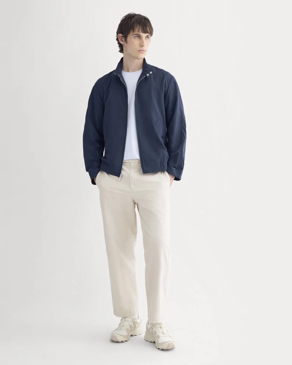 Cropped Slub Trouser | Peyote