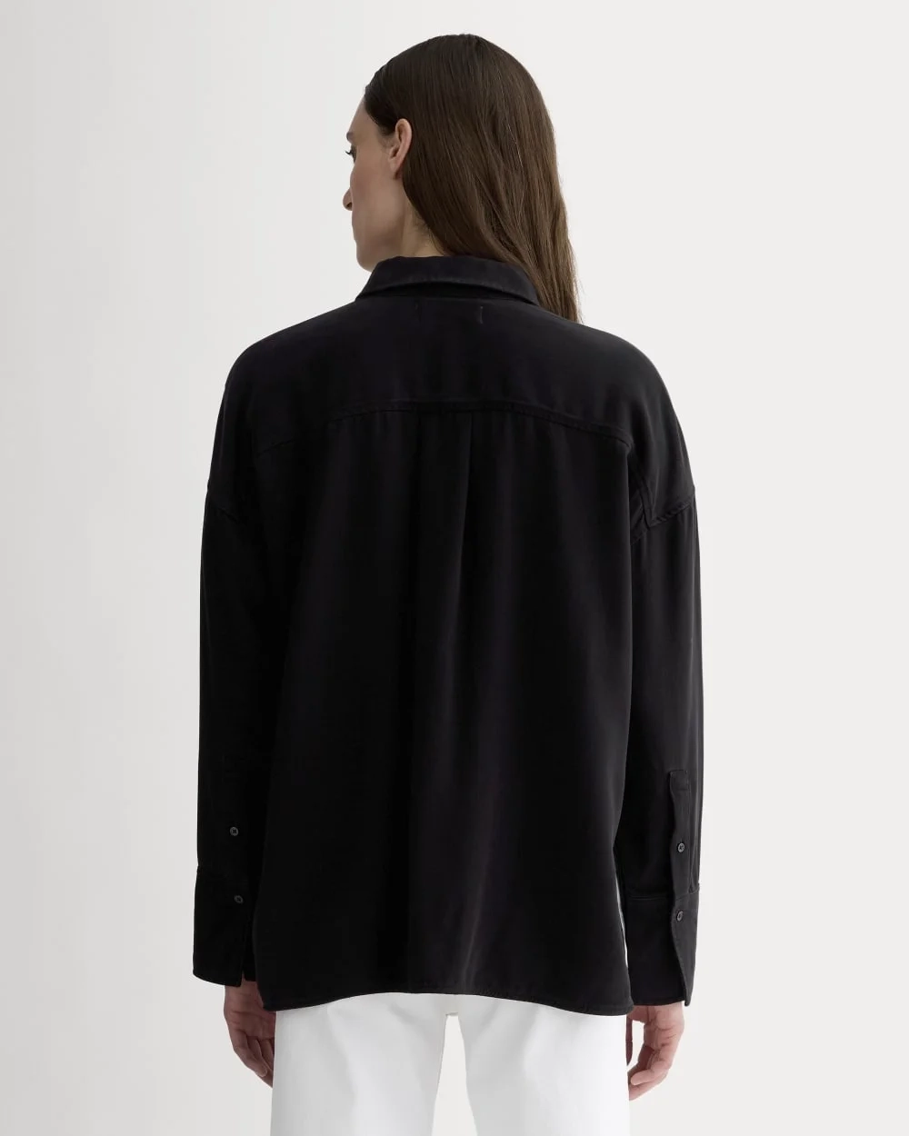 The Boxy Overshirt in Buttersoft | Black (3)