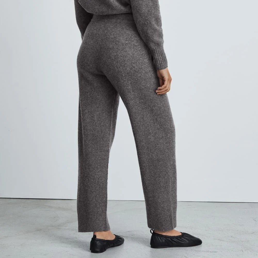 The Cozy-Stretch Wide-Leg Sweatpant | Heathered Charcoal (4)