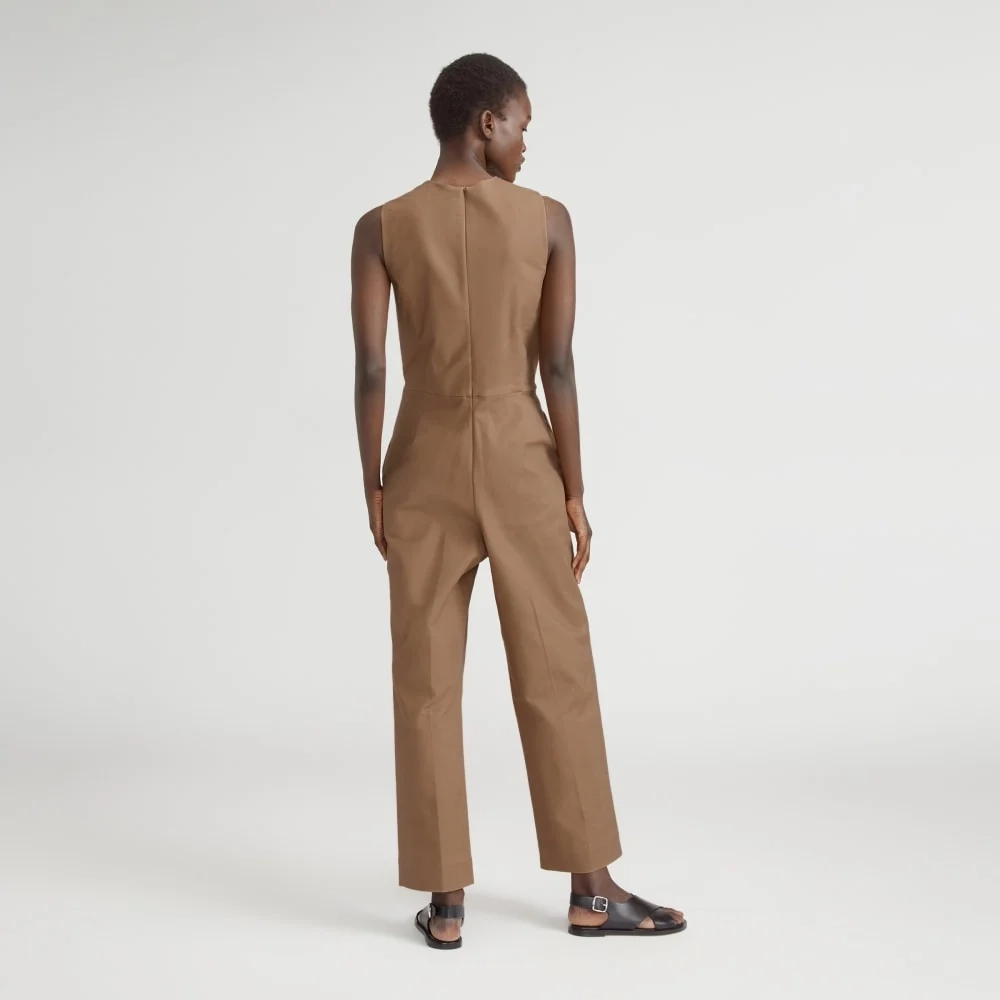The Structured Cotton Jumpsuit | Toasted Coconut (4)