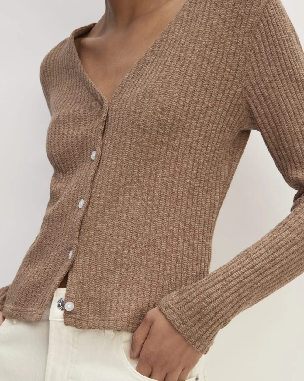 The Cozy Rib Cardigan | Carob Brown (3)